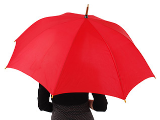 Image showing Woman with umbrella