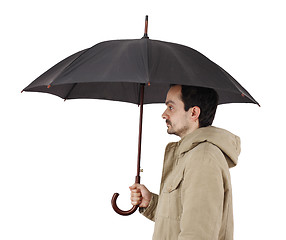 Image showing Man with umbrella