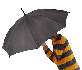 Image showing Man with umbrella