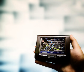 Image showing Gps in a man hand.