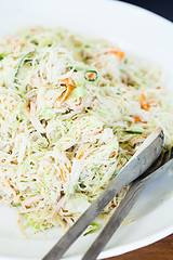 Image showing Fresh coleslaw salad