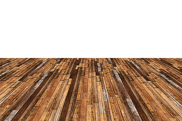 Image showing abstract mahogany floor on white