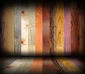 Image showing colorful different planks interior design