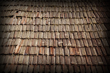Image showing traditional old wooden roof