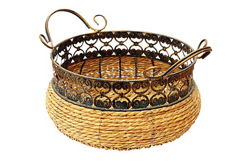 Image showing wicker basket for bread or fruits