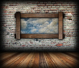 Image showing abstract sky view through window