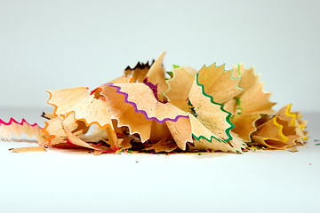 Image showing colorful shavings