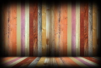 Image showing colorful wooden interior room backdrop