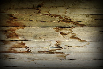 Image showing damp effects on wood wall