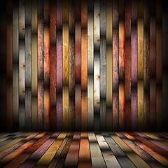 Image showing interior abstract planks backdrop