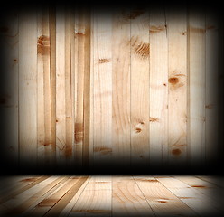 Image showing interior spruce planks wood backdrop