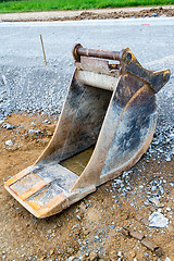Image showing Spare shovel of an excavator