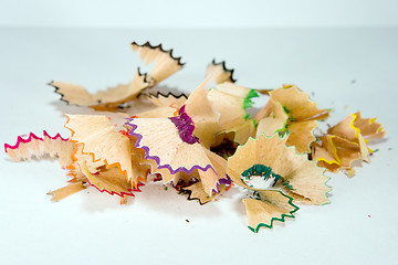 Image showing colorful shavings