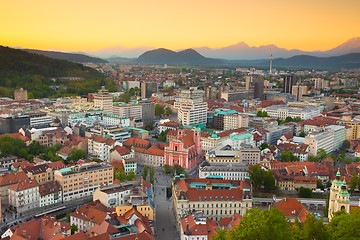 Image showing Panorama of Ljubljana, Slovenia, Europe.