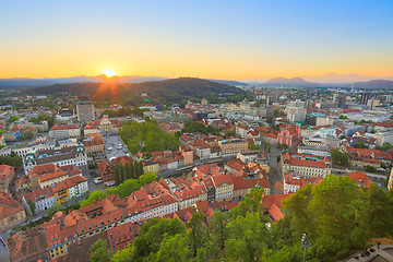 Image showing Panorama of Ljubljana, Slovenia, Europe.