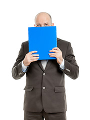 Image showing business man with blue folder