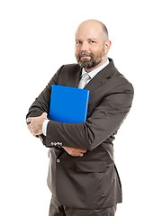 Image showing business man with blue folder