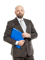 Image showing business man with blue folder