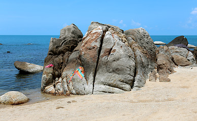 Image showing Stones on the beach