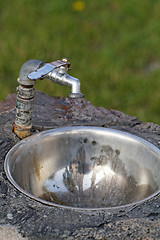 Image showing Outdoor hand wash
