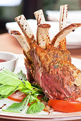 Image showing roasted lamb rib