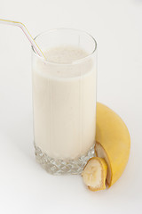 Image showing Banana juice with bananas