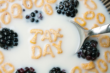 Image showing Tax Day Cereal Letters