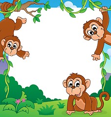 Image showing Monkey thematic frame 1