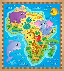 Image showing Africa map theme image 2