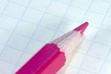 Image showing Red pencil on notepad