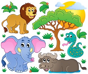 Image showing Cute African animals collection 2