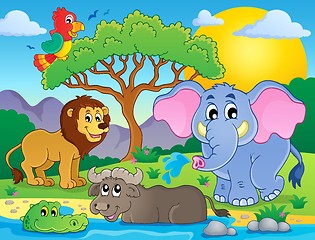 Image showing Cute African animals theme image 9