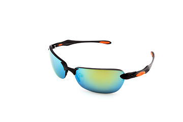 Image showing Colorful sunglasses on white background