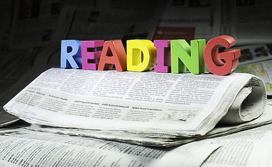 Image showing Word reading on newspaper