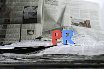 Image showing Word PR on newspaper