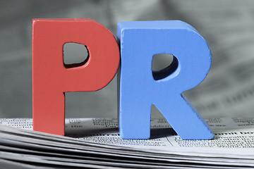 Image showing Word PR on newspaper