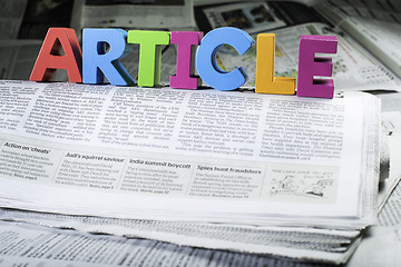 Image showing Word article on newspaper