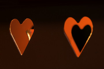 Image showing Candles and heart shapes