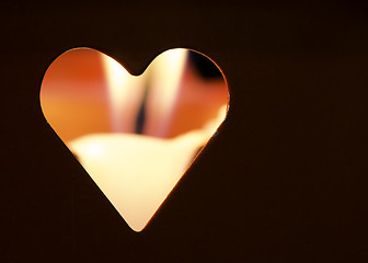 Image showing Candles and heart shapes