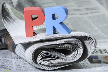 Image showing Word PR on newspaper