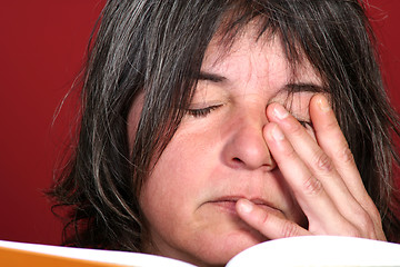 Image showing Woman with book