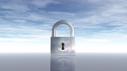 Image showing padlock under blue sky