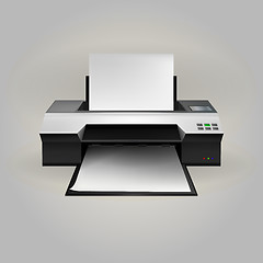 Image showing Illustration of inkjet printer
