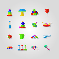 Image showing Icons for children toys