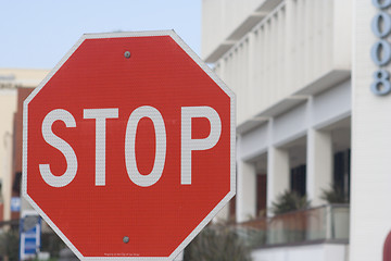 Image showing Big stop sign