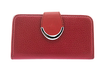 Image showing red purse on a white background