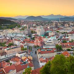 Image showing Panorama of Ljubljana, Slovenia, Europe.