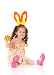 Image showing Girl with rabbit ears