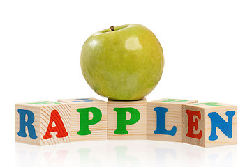 Image showing Cubes with apple