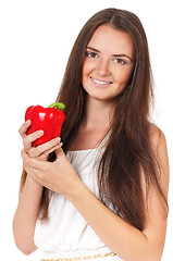 Image showing Woman with vegetables